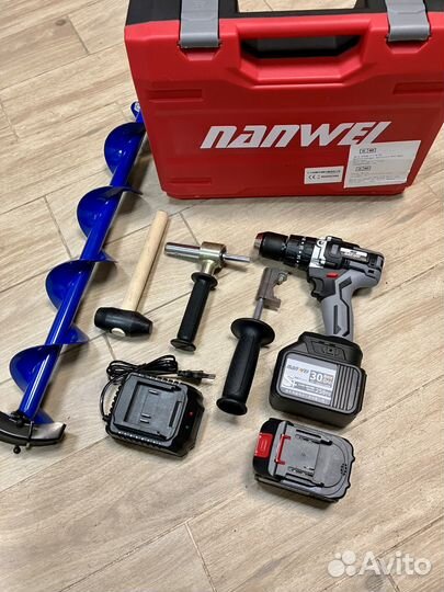 Шуруповерт ледобур nanwei + шнек 110