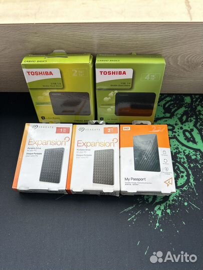 Toshiba, seagate,WD внешний диск 1tb,2tb,4tb