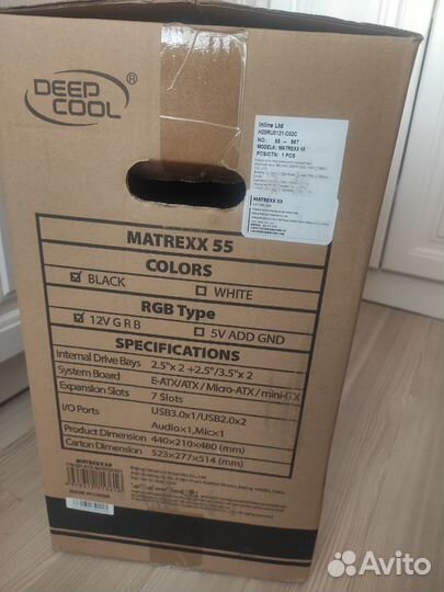 Корпус Deepcool Matrexx 55 + deepcool CF 120