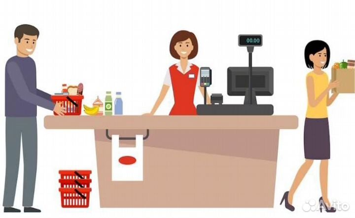 Продавец кассир еженедельная оплата