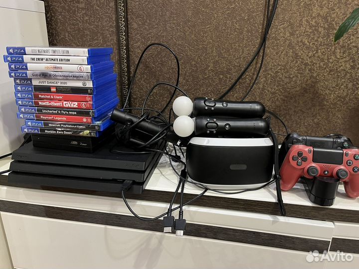 Sony playstation 4 pro с vr и играми