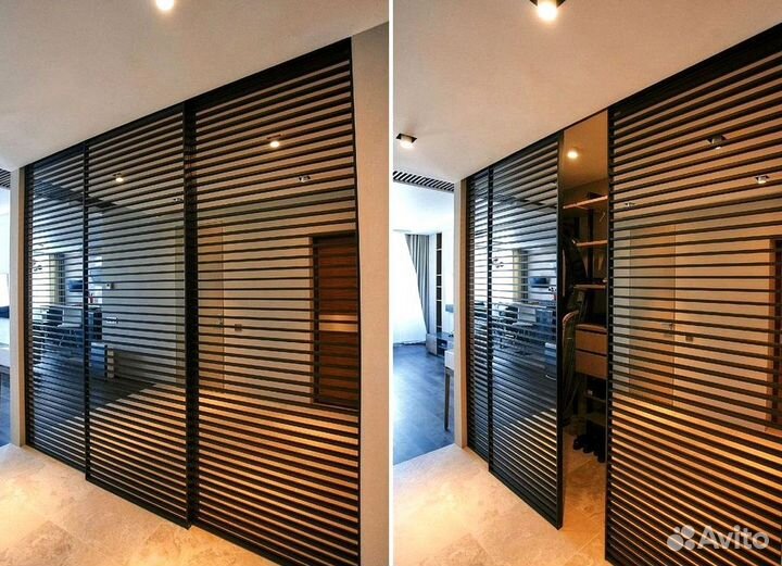 Раздвижная реечная дверь