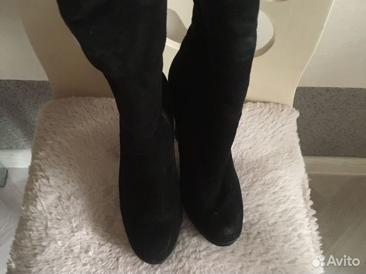 Зимние женские сапоги 38 натуральная замша