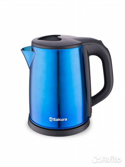 Чайник электр SA-2149BL (2.0) син метал+черн д