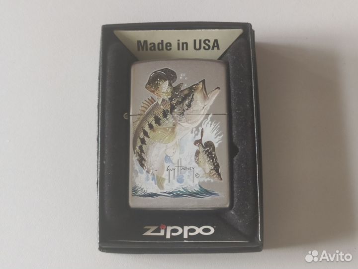 Зажигалка Zippo Guy Harvey Bass & Bait 20623