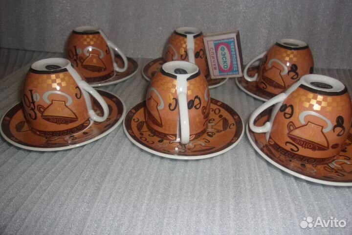 NEW. Чашки для кофе-эспрессо.12 предметов