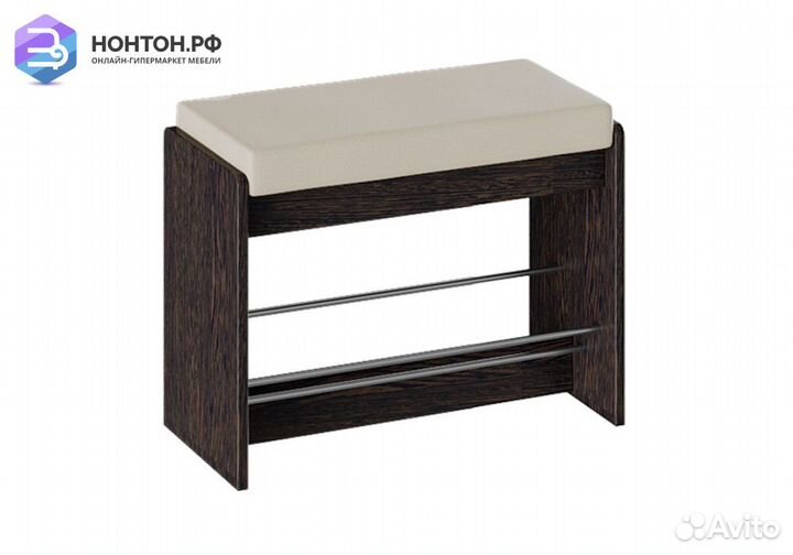 Тумба для обуви Тайм 1 венге цаво / кожзам крем