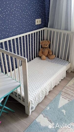 Детская кроватка IKEA Gulliver + матрас Ascona