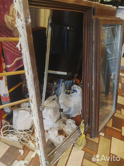 Деревянное окно со стеклопакетом бу