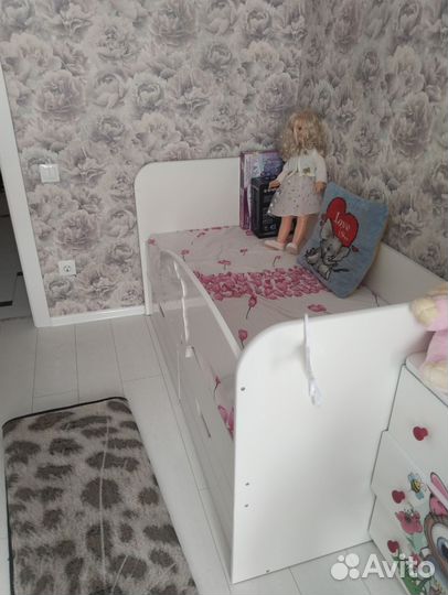 Детская кровать от 3 лет с бортиками