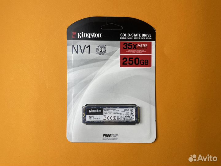SSD диск M2 250 GB NVMe PCIe 3 Kingston NV1 Новый