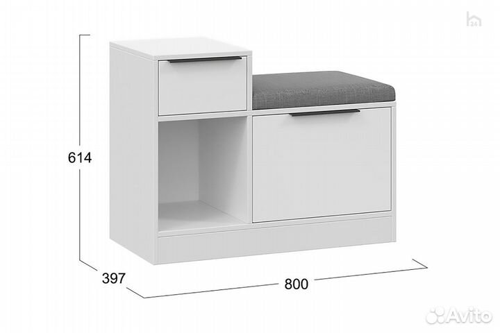 Обувница комбинированная Агата