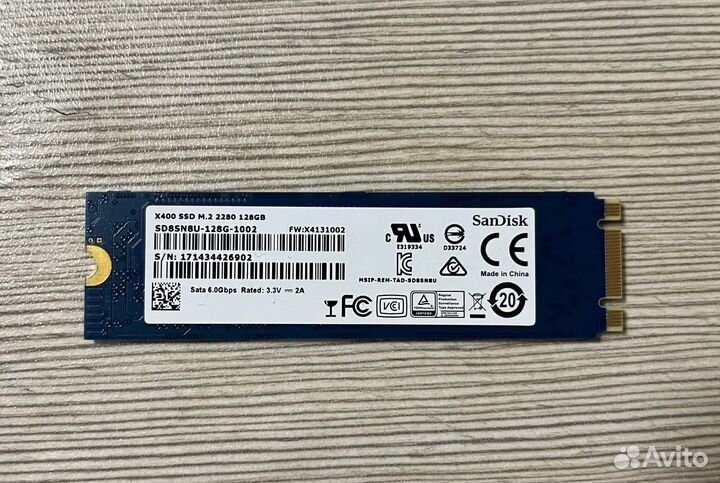 Sandisk x400 m2 SATA 128gb