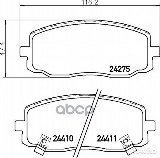 Колодки тормозные дисковые перед NP6024 NP6