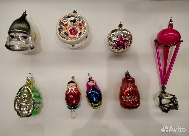 Новогодние игрушки, стеклянные, СССР