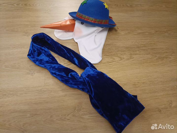 Костюм снеговика для мальчика. Шапочка+шарф