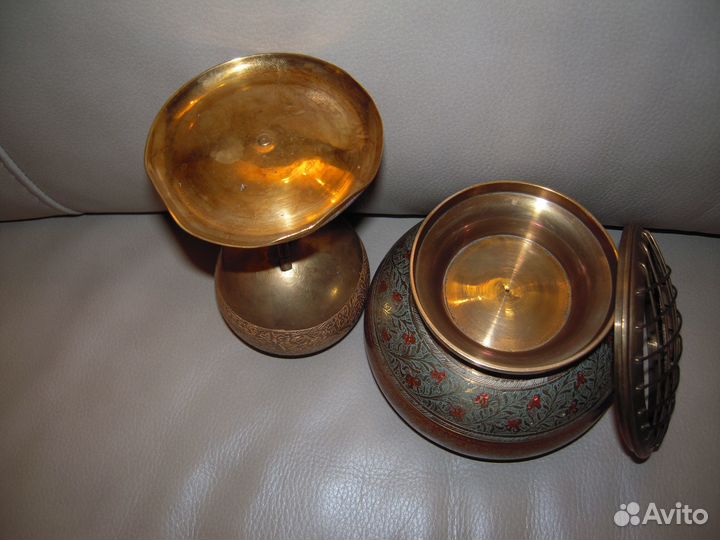 Пепельница латунь Индия винтаж