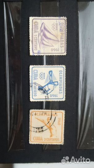 Марки почтовые 1960 г. Куба. 