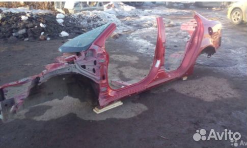 Порог левый с задним крылом Митсубиши Лансер 10