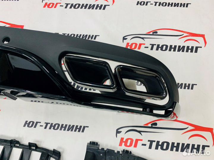 Диффузор black насадки C coupe C205 AMG 2014+