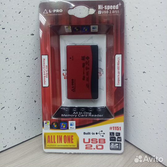 Картридер L-PRO 1151 красный