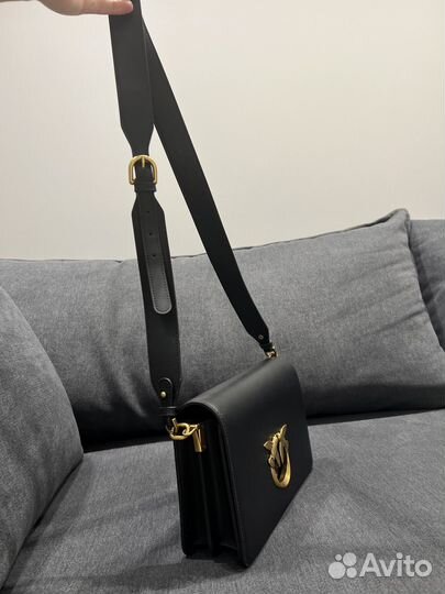 Сумка женская через плечо натуральная кожа черная