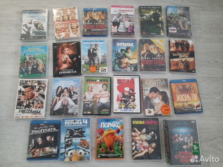 DVD Blu-ray диски Новые с фильмами и мультфильмами