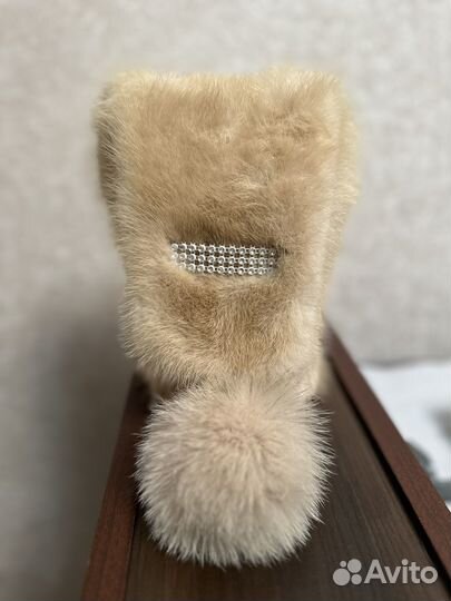 Шапка из вязаной норки