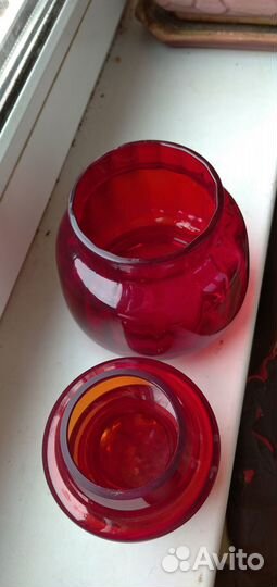 Графин цветное стекло СССР