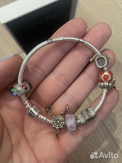 Браслет pandora оригинал с шармами