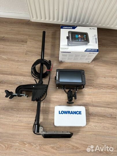 Lowrance elite TI2 9 дюймов+стерж. энкодера+крепл