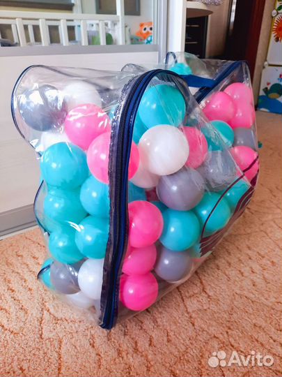 Шарики для сухого бассейна 200 штук новые