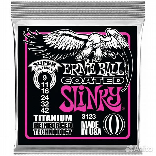 Ernie ball 3123 струны для электро гитары, 9-42