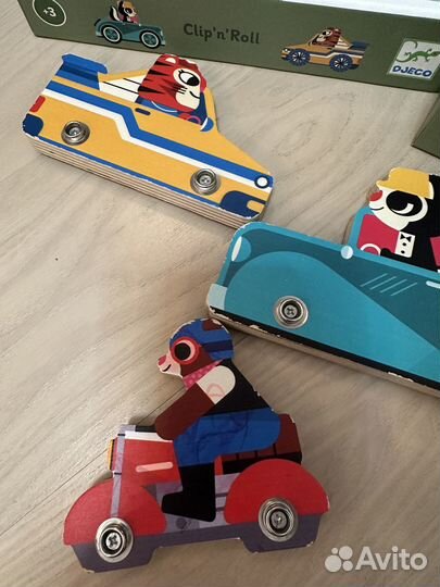 Развивающая игра Машинки-застежки