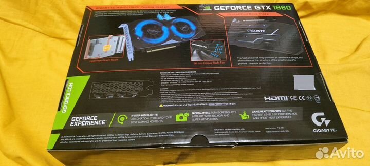 Видеокарта Gigabyte GeForce GTX 1660 6gb