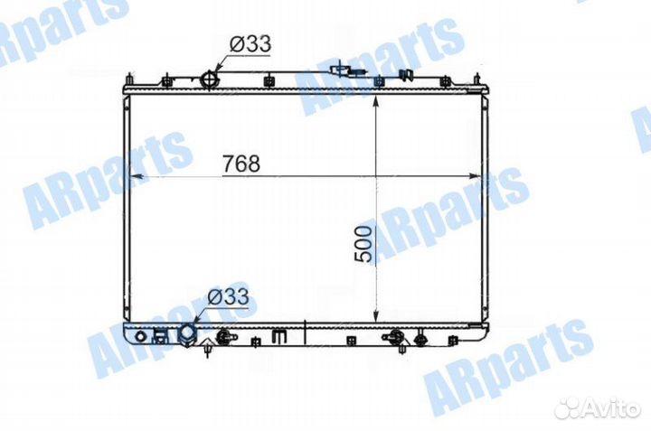 Радиатор охлаждения Honda Pilot 02-08/ Acura MDX