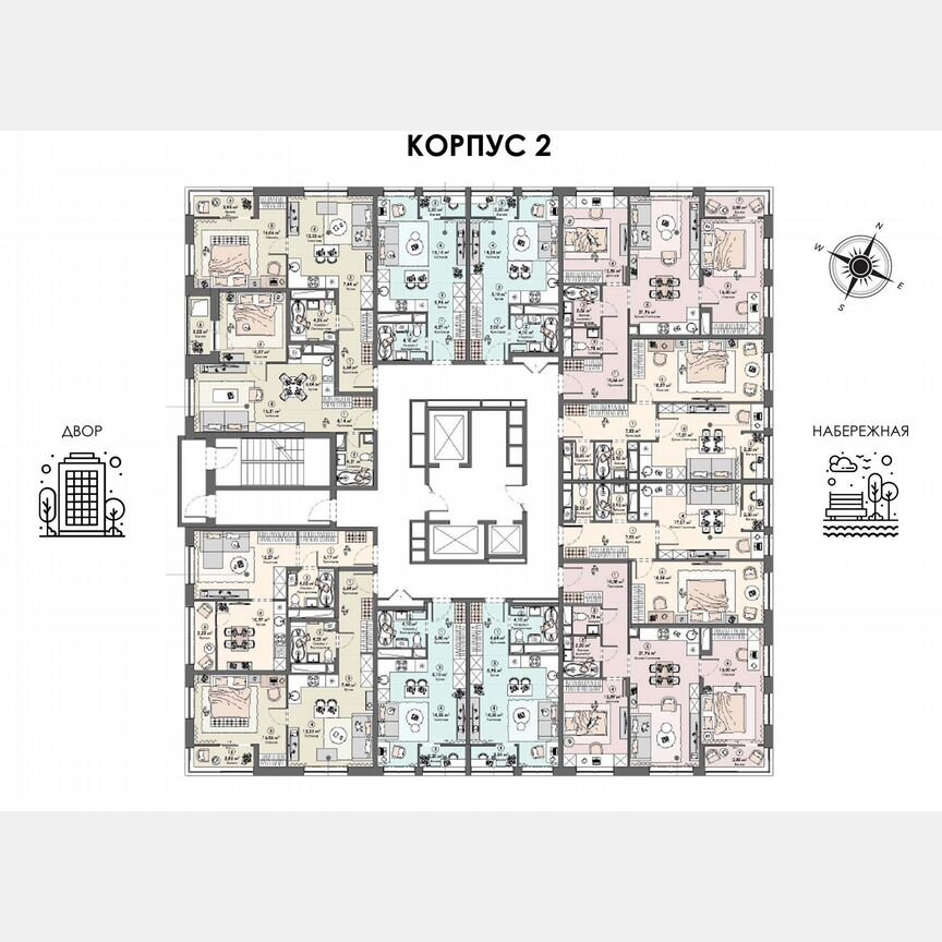 1-к. квартира, 49,5 м², 16/23 эт.