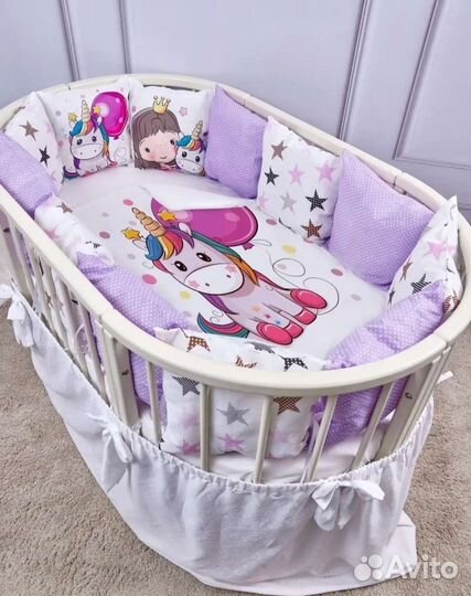 Бортики в кроватку с одеялом