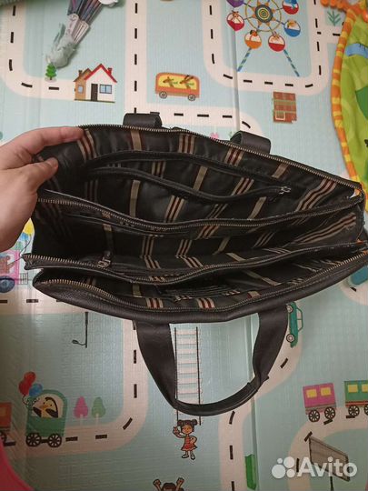 Сумка для ноутбука и документов кожаная