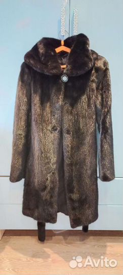 Шуба норковая с капюшоном размер 42 44
