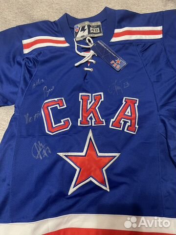 Хоккейный свитер ска с автографами хоккеистов