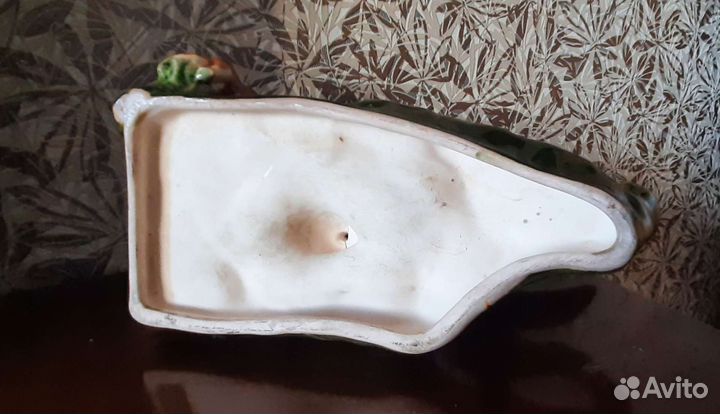 Фигурка Сеттер с дичью. Обливная керамика