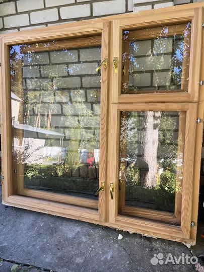 Окно деревянное двухстворчатое
