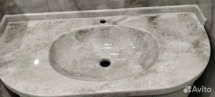 Столешница для ванной из искуственного камня