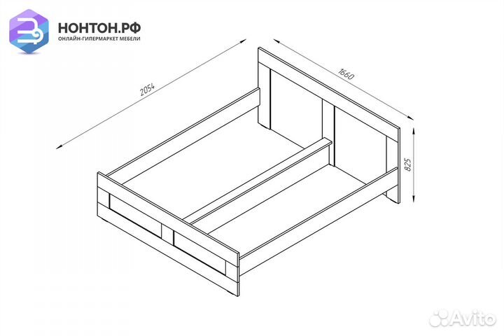Кровать двуспальная Сириус венге с ящиками