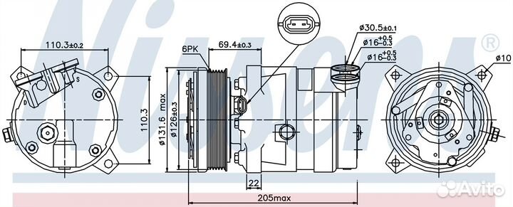 Компрессор кондиционера для Opel Astra F 1991-1998