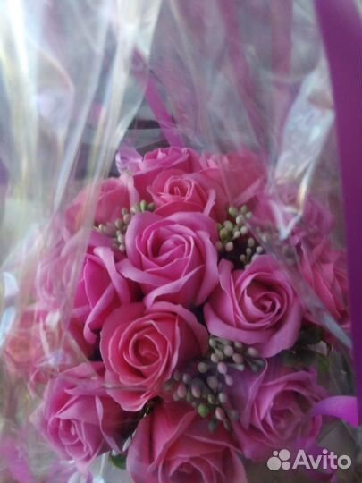 Букет из мыльных роз