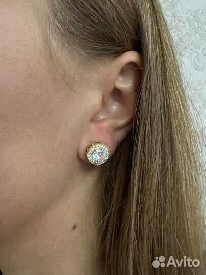 Серьги золотистые