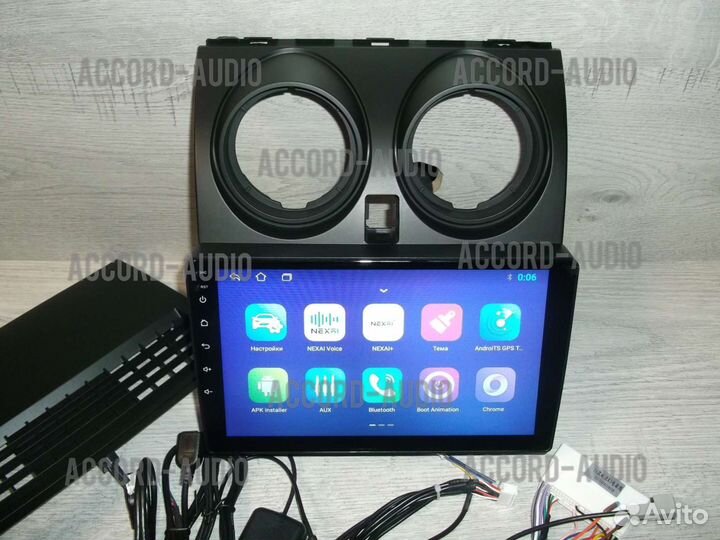 Магнитола 2DIN Nissan Qashqai j10 Android +камера