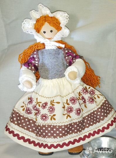 Мягкая игрушка корова с хозяйкой 25 см